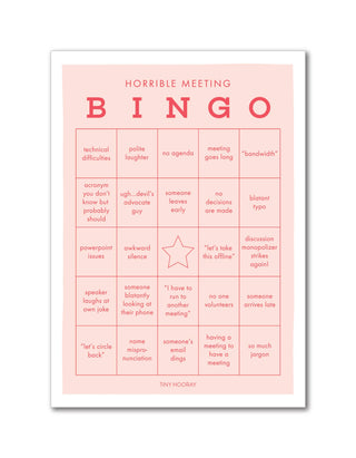 Horrible Meeting Bingo Game