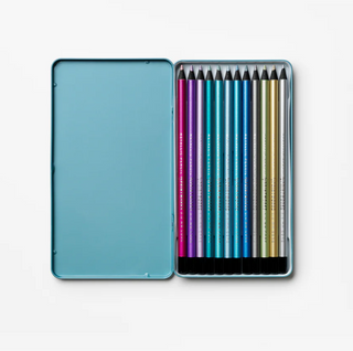 12 Pack Colour Pencils - Metallic