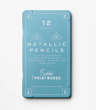 12 Pack Colour Pencils - Metallic