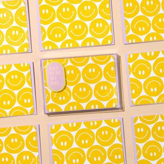 Smiley Faces Letterpress Notecard Stationery Set