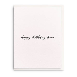 Birthday Love Letterpress Birthday Greeting Card