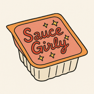 Sauce Girly Sticker – Funny Foodie Sticker for Saucy Girls