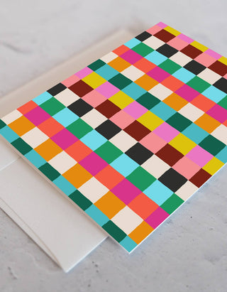 Notecards, Boxed Set of 12 | Rainbow Bright Checks