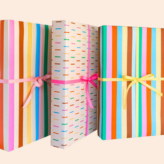 Rainbow Stripe Wrapping Paper Sheet