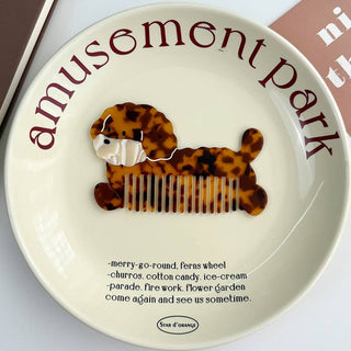 Whimsical Animal Acetate Combs，Vegetable Portable Hair Tools