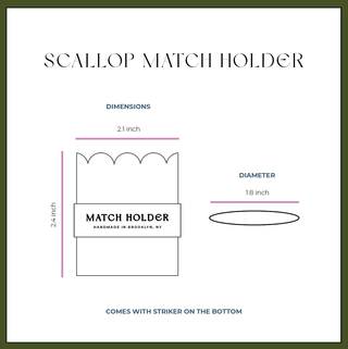 Scallop Match Pot with Match striker