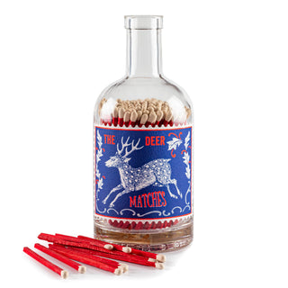 The Stag Glass Bottle Christmas Matches
