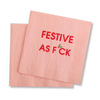 Festive As F*ck - Holiday Cocktail Napkins