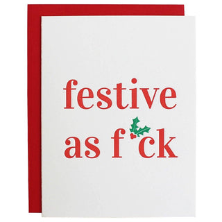 Festive as F*ck - Christmas Card