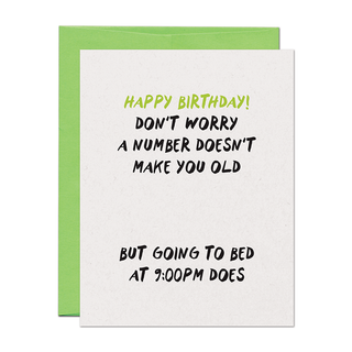 9pm Bedtime Old Birthday Card