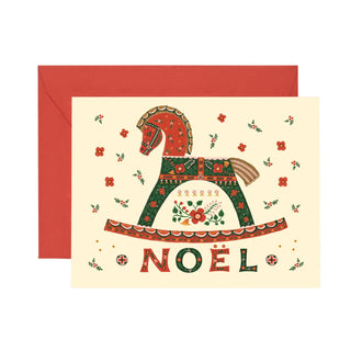 Noel Rocking Horse Card