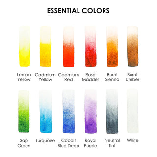 Watercolor Set with Brush - Essential
