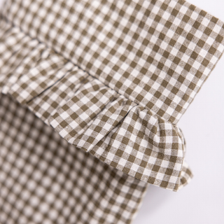 Olive Gingham Holiday Stocking