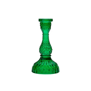 Tinsel Candleholder Green L