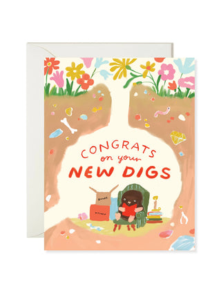 New Digs - Animal Pun Housewarming Card
