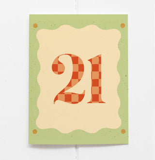 Happy Birthday 21 Card