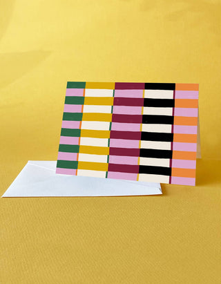 Notecards, Boxed Set of 12 | Painted Stripes
