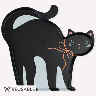 Halloween Cat Reusable Platter