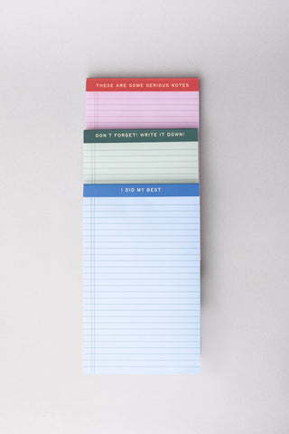 Mini Legal Pad Set of 3