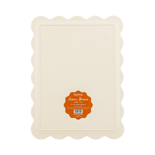 Acorn Grove Scalloped Rectangle Bamboo Tray