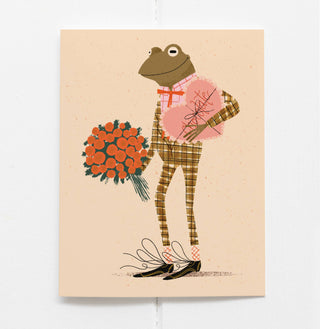 Handsome Frog Valentine Card