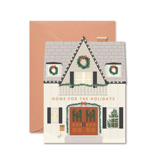 Home for the Holidays die-cut Greeting Card