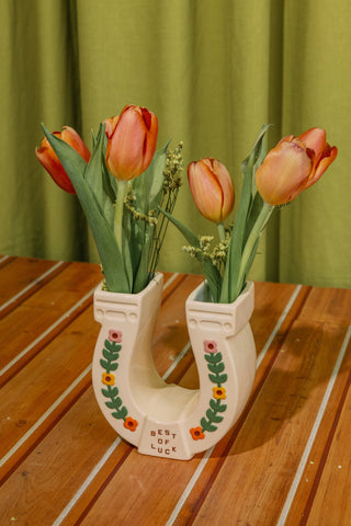 Horseshoe Ceramic Vase