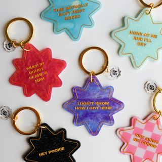 When in a Doubt Blame a Man Keychain