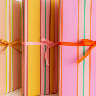 Pink Stripe Wrapping Paper Sheet