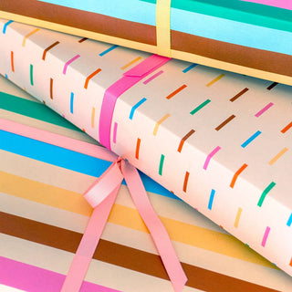 Rainbow Stripe Wrapping Paper Sheet