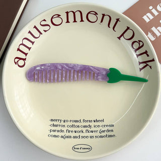 Whimsical Animal Acetate Combs，Vegetable Portable Hair Tools