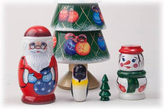Christmas Tree Nesting Doll 5pc./8.5"