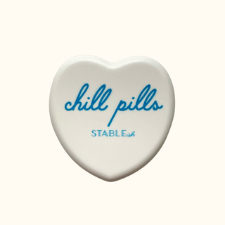 Chill Pills Mini Pill Box | Blue Heart Travel Pill Organizer