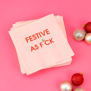 Festive As F*ck - Holiday Cocktail Napkins