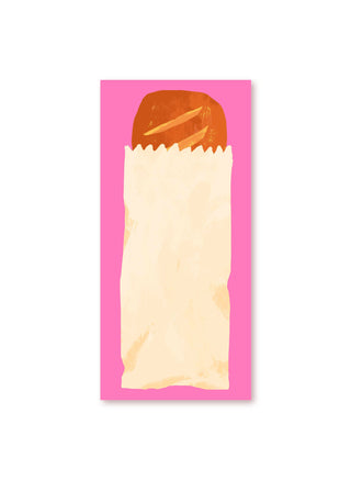 Bread List Pad - Cute Food and Grocery To-Do List Notepad