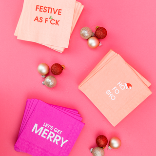 Festive As F*ck - Holiday Cocktail Napkins