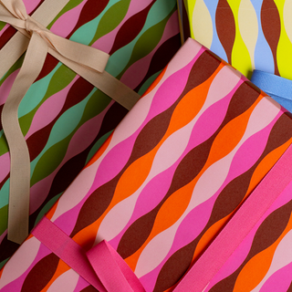 Pink Squiggles Wrapping Paper Sheet