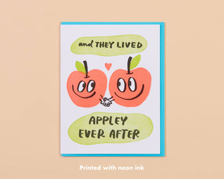 Appley Ever After Letterpress Greeting Card