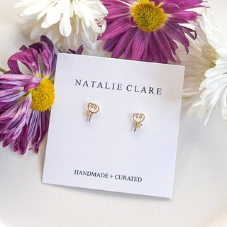 Tiny Tulip Stud Earring