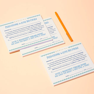 Permission to Give No Fucks Notepad