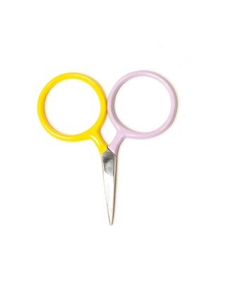 Yellow Two Tone Circle Mini Scissors
