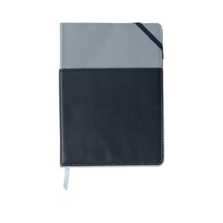 Vegan Leather Pocket Journal- Blue + Navy