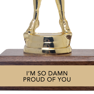 Encouragement Trophy - "I'M SO DAMN PROUD OF YOU"