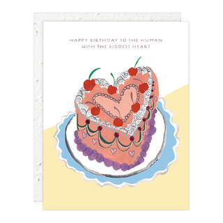 Heart Shaped Cake - Birthday Card