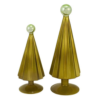 Moss Aqua Pleated Trees