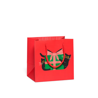 Holiday Black Cat Gift Bags- Small