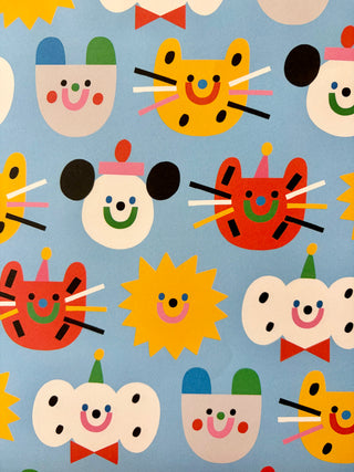 Happy Birthday Animals Wrapping Sheet
