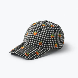 Pumpkin Gingham Baseball Cap