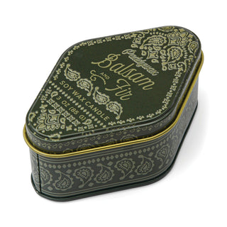 Green Bandana Patterned Tin Candle