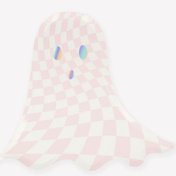 Pink Checkered Ghost Plates
